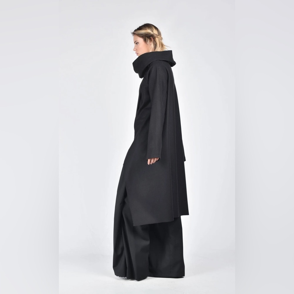 NWT Wool Felt Coat with High Collar